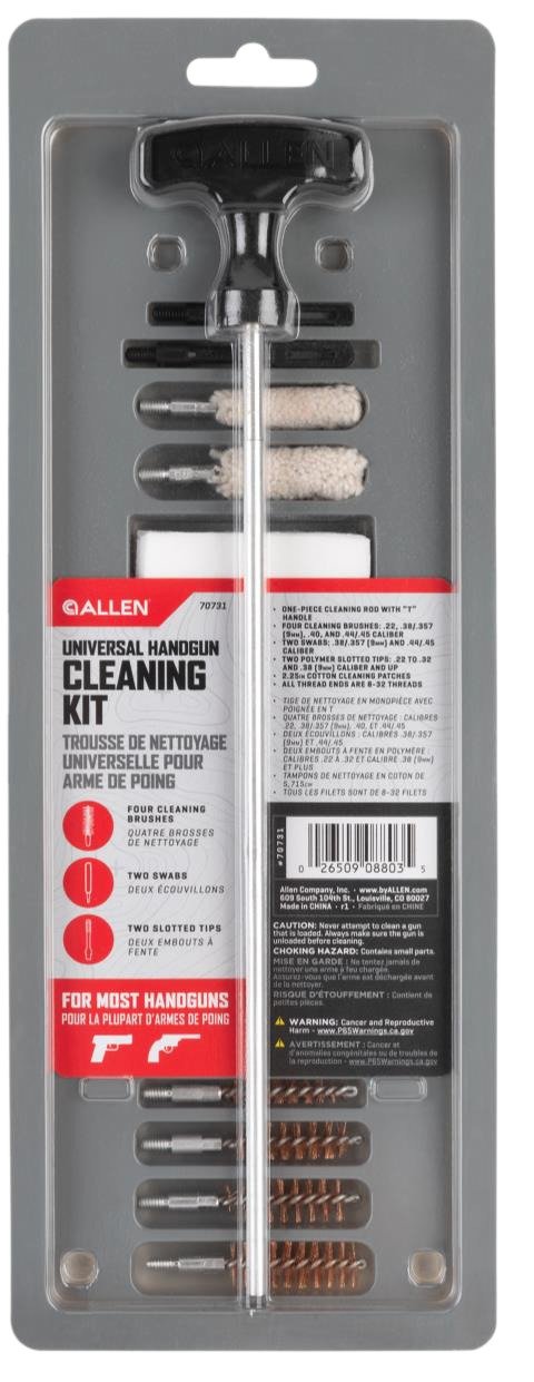 Allen 70731 BASIC HANDGUN CLEANING KIT 22-45 - ALLEN