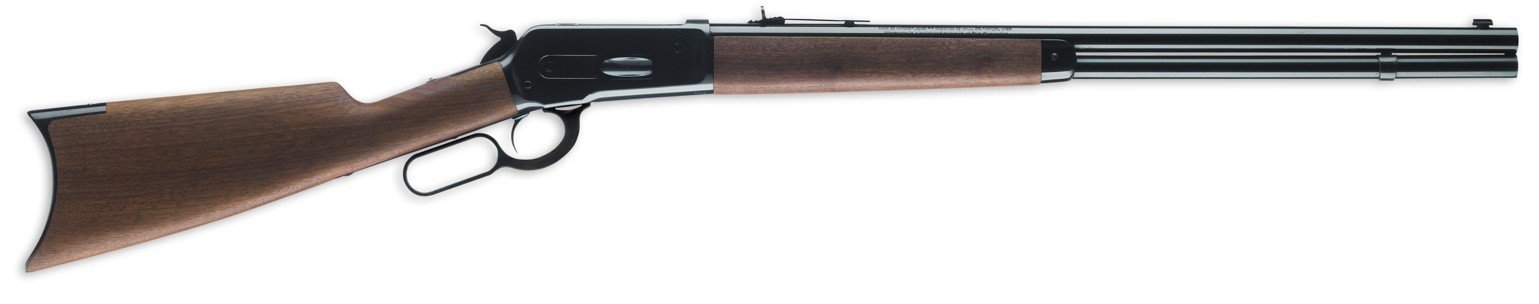 Winchester Model 1886 Short Rifle 45-70 Gov Caliber 8+1 Capacity 24" Barrel Brushed Polish Blued Metal Finish Satin Walnut Fixed Straight Grip Stock Right Hand (Full Size)