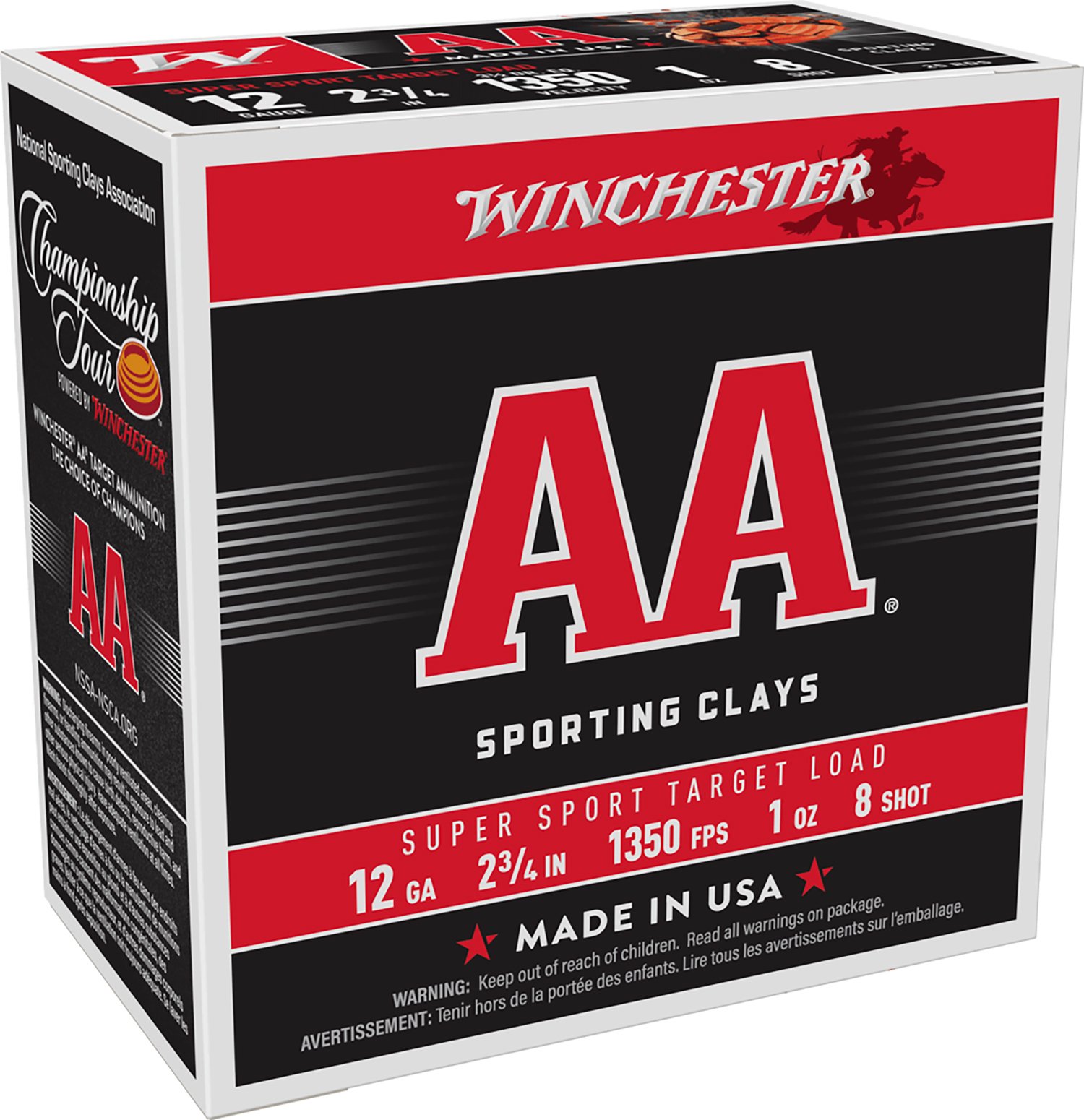 Winchester AASCL128 12 Gauge 2.75 in 1 oz 8 Shot 1350 fps Shotshells - Winchester - LEAD
