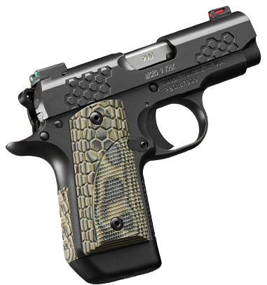 Kimber Micro KHX 9mm Black Pistol: Hexagonal Serrations, Stiplex Grip, Fiber Optic Sights, 7RD Magazine