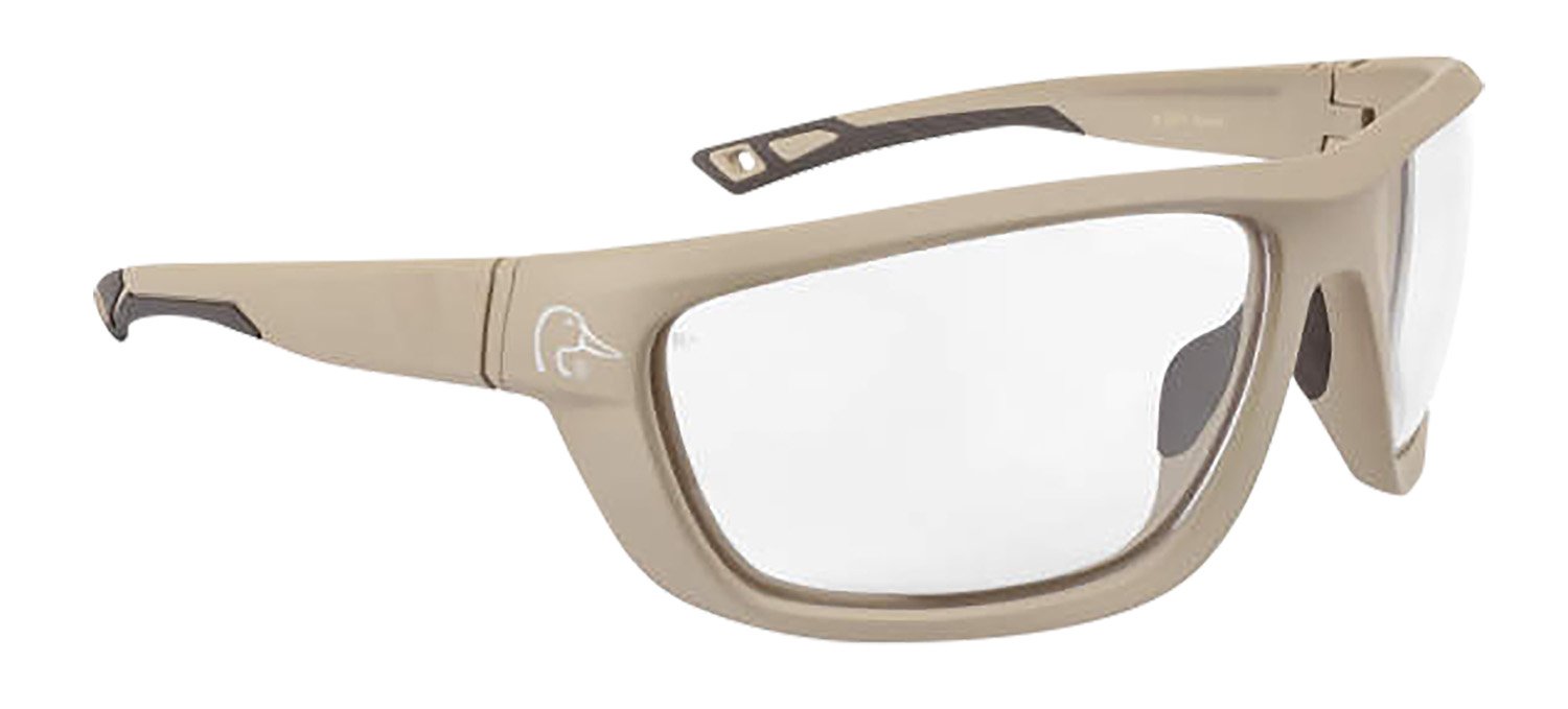 Radians DUFF13010C Clear Lens Tan Full Frame Safety Glasses 99.9% UV Protection - RAD - TAN