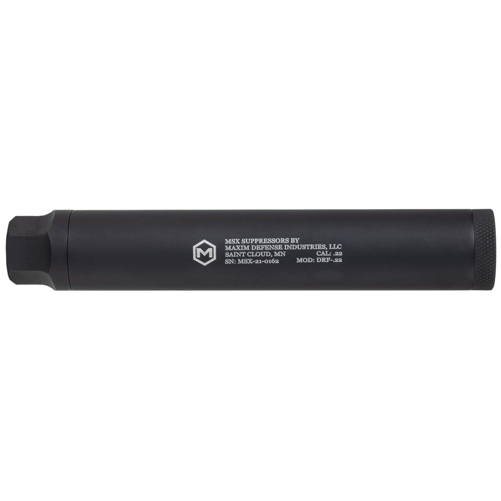 Maxim MS-22 DRF22 DT Suppressor 22LR Black MXM-48351 - Maxim Defense - 22 CAL RIMFIRE