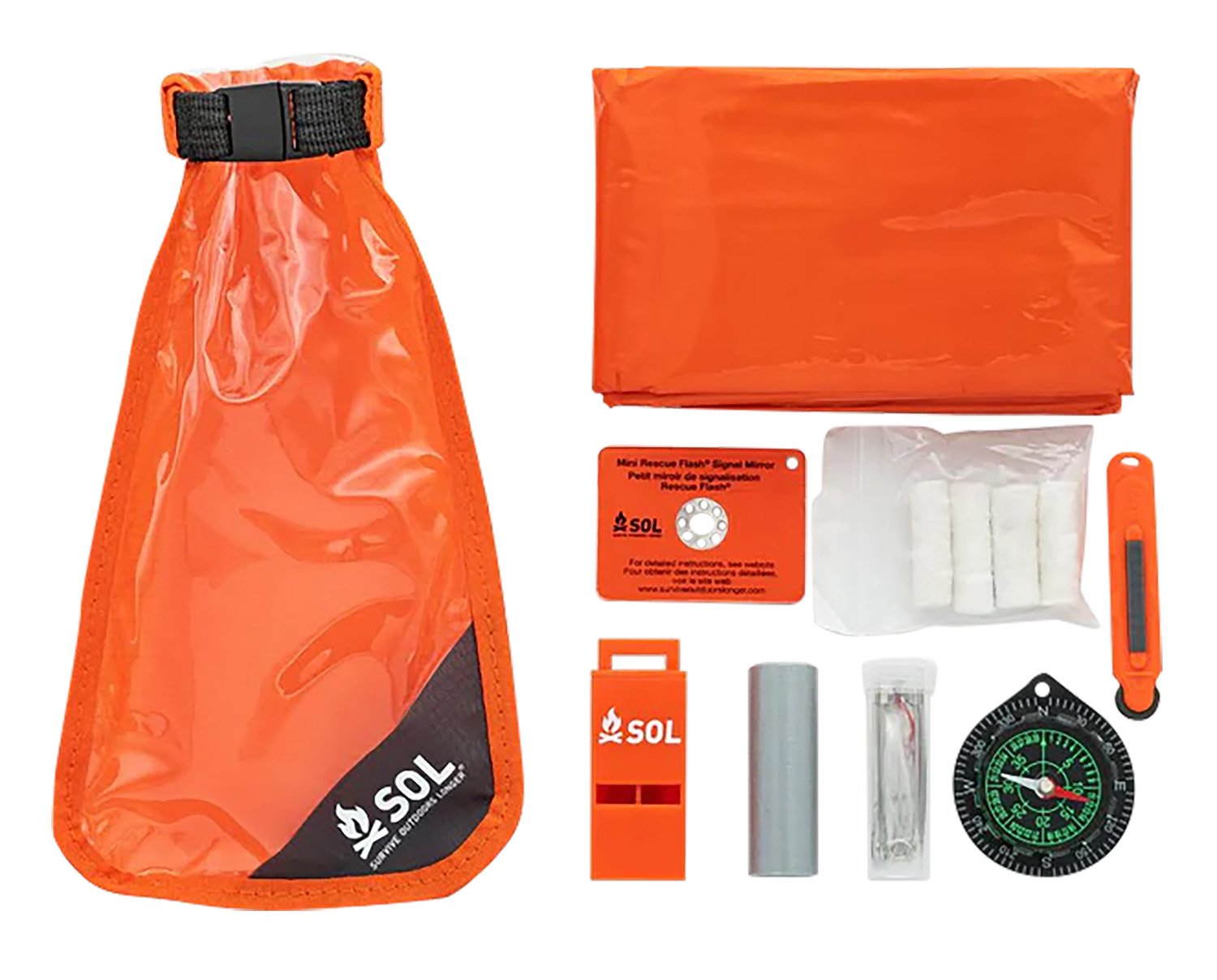 Survive Outdoors Longer 01401727 Scout Survival Kit Waterproof Orange 5.4 oz - AMK - SCOUT