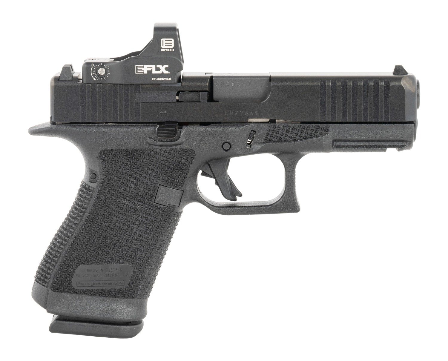 Glock P6195E203 G19 Gen6 w/EOTech 9mm Luger 15+1 4.02" Threaded Barrel, Steel Optic Ready/Serrated Slide, Polymer Frame w/Accessory Rail, Interchangeable Backstrap Grip, Ambidextrous - GLK - 9mm