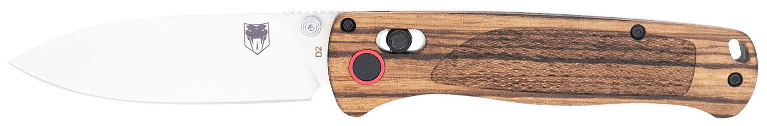 CobraTec Knives CTZWDBLDNS Bar Lock 3" Folding Plain Satin D2 Steel... - Cobra Enterprises of Utah