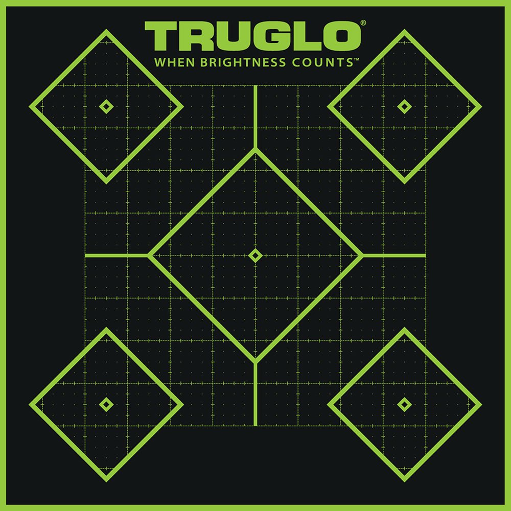 TruGlo TG14A6 Tru-See Splatter Target 5-Diamond 12x12 6 Pack