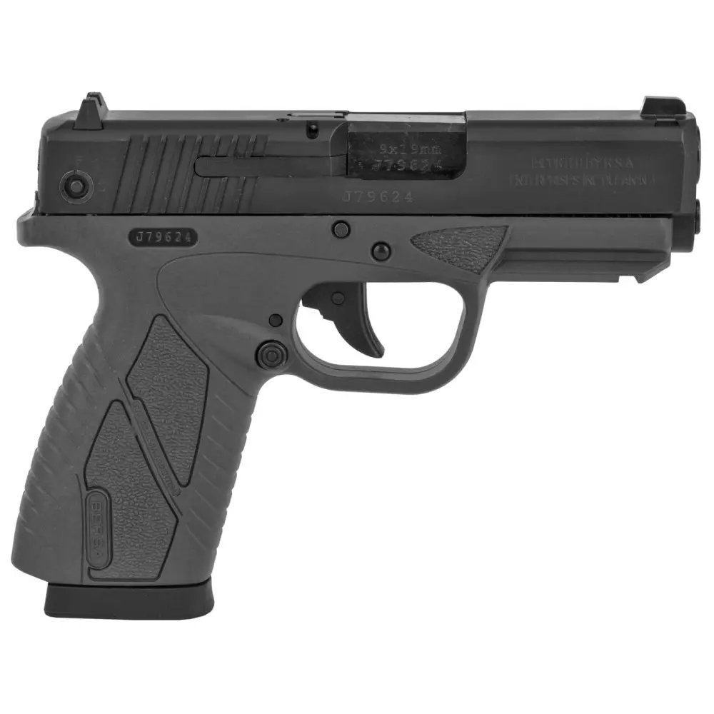 Bersa BP 9 CC 9mm Pistol 3.3" Barrel Fixed Sights Urban Gray Black - Bersa - 9mm