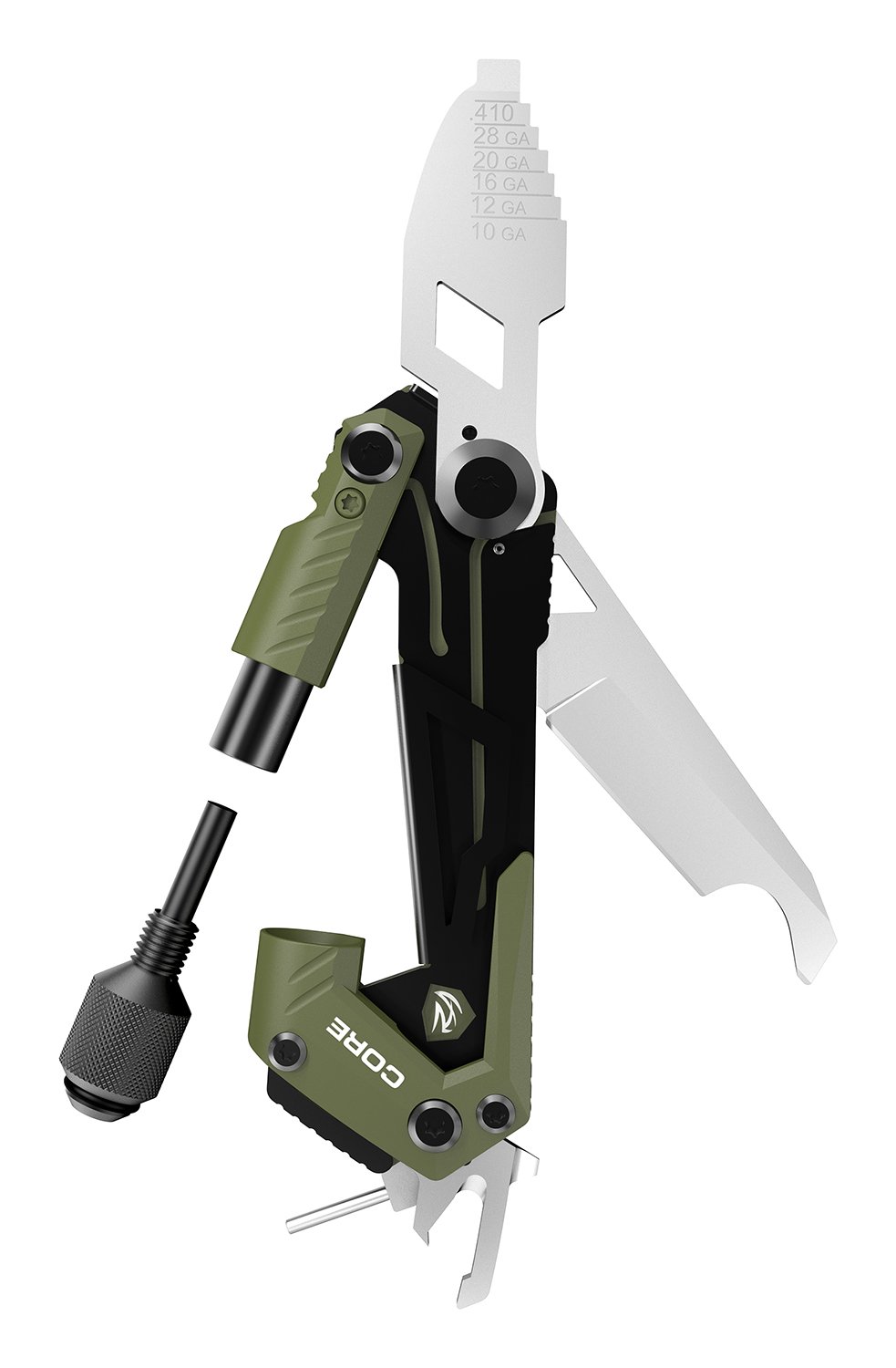 Real Avid AVGTCORSG Core Gun Tool Shotgun Olive Green-Black Stainless Steel - Real Avid - HULL EXTRACTOR TIP