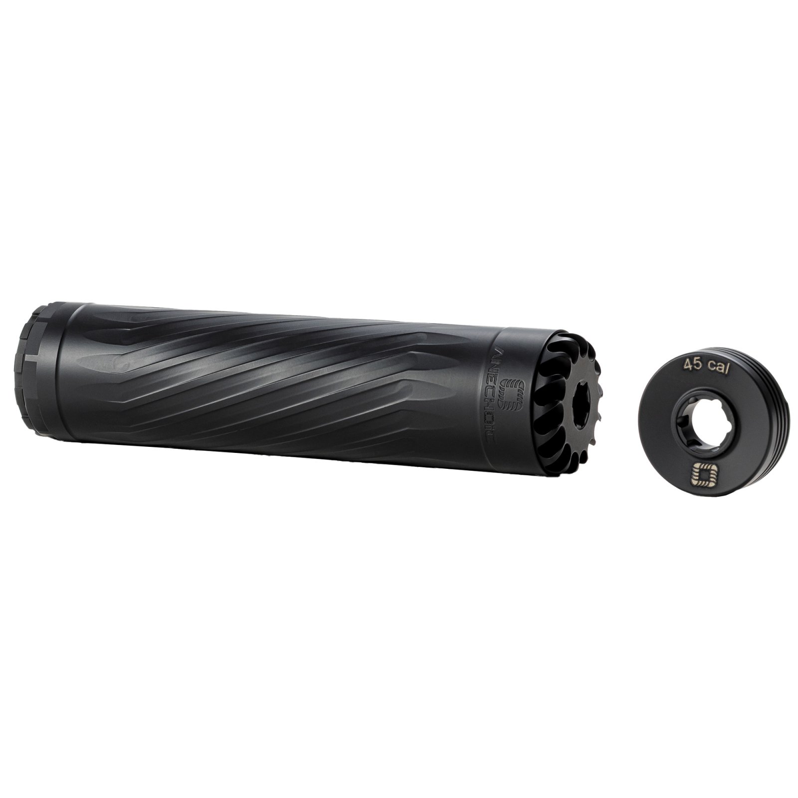 Anechoic X45B Black Titanium 1.62" 5/8"x24 for .45/.454/.458 Magnums - ANECHOIC - .458 Win Mag