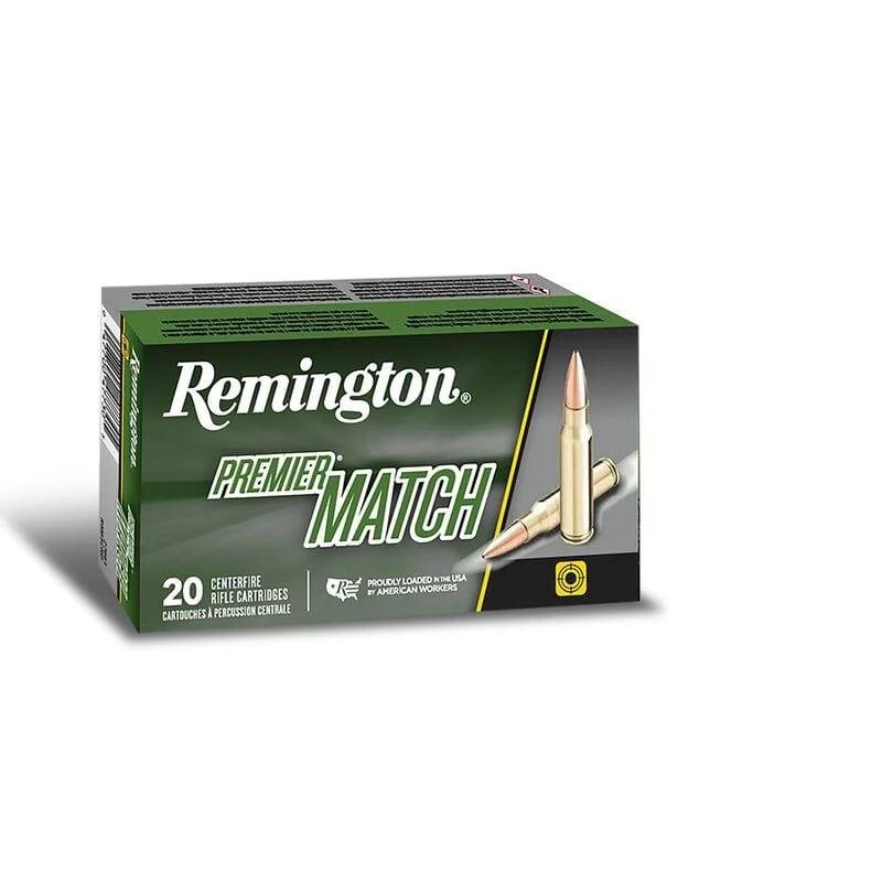 Remington Premier Match .223 Rem, 62gr Hollow Point, 20 Rounds Box, Match-Grade Accuracy, Brass Cased - Remington Arms Company, LLC - 223 REMINGTON
