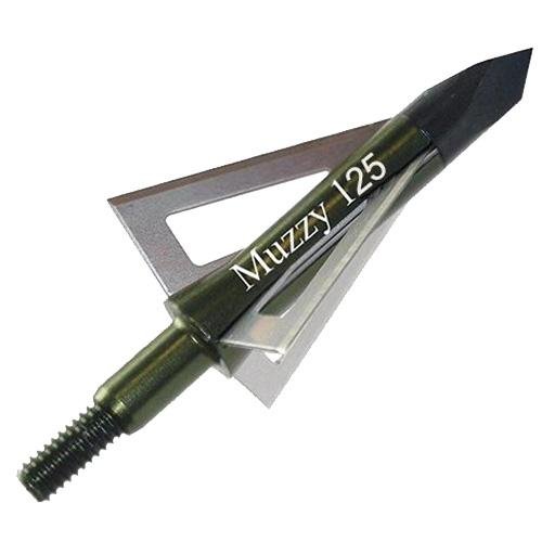 Muzzy 3-Blade Broadhead 125 Grain Trocar Tip 6 Pack Anodized Aluminum
