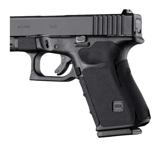 Hogue 17238 Glock 19 23 32 38 - Wrapter Rubber Adhesive Grip - Block Texture - Black - Small Frame Compact Generation 3