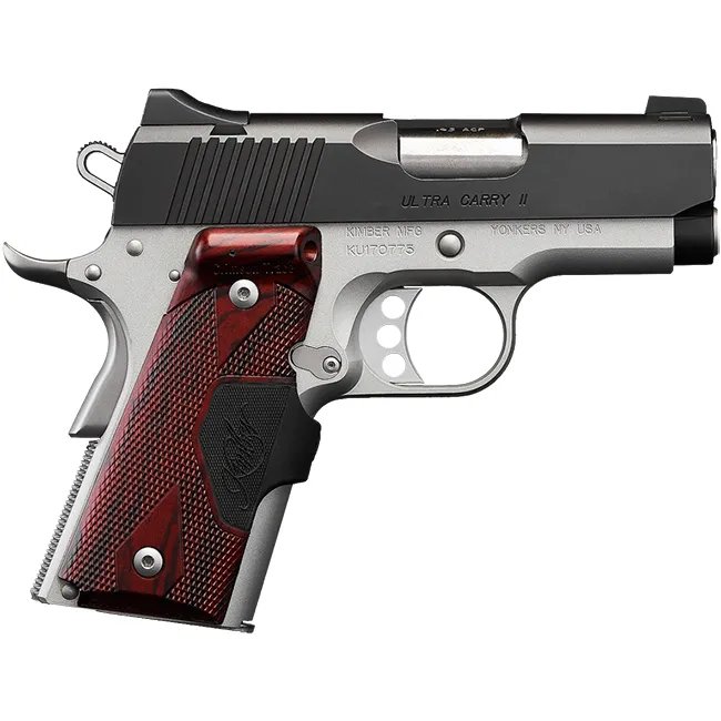 Kimber 3200392 Ultra Carry II 9mm Two-Tone Pistol, Rosewood Laser Grips - Kimber Manufacturing, Inc. - 9mm