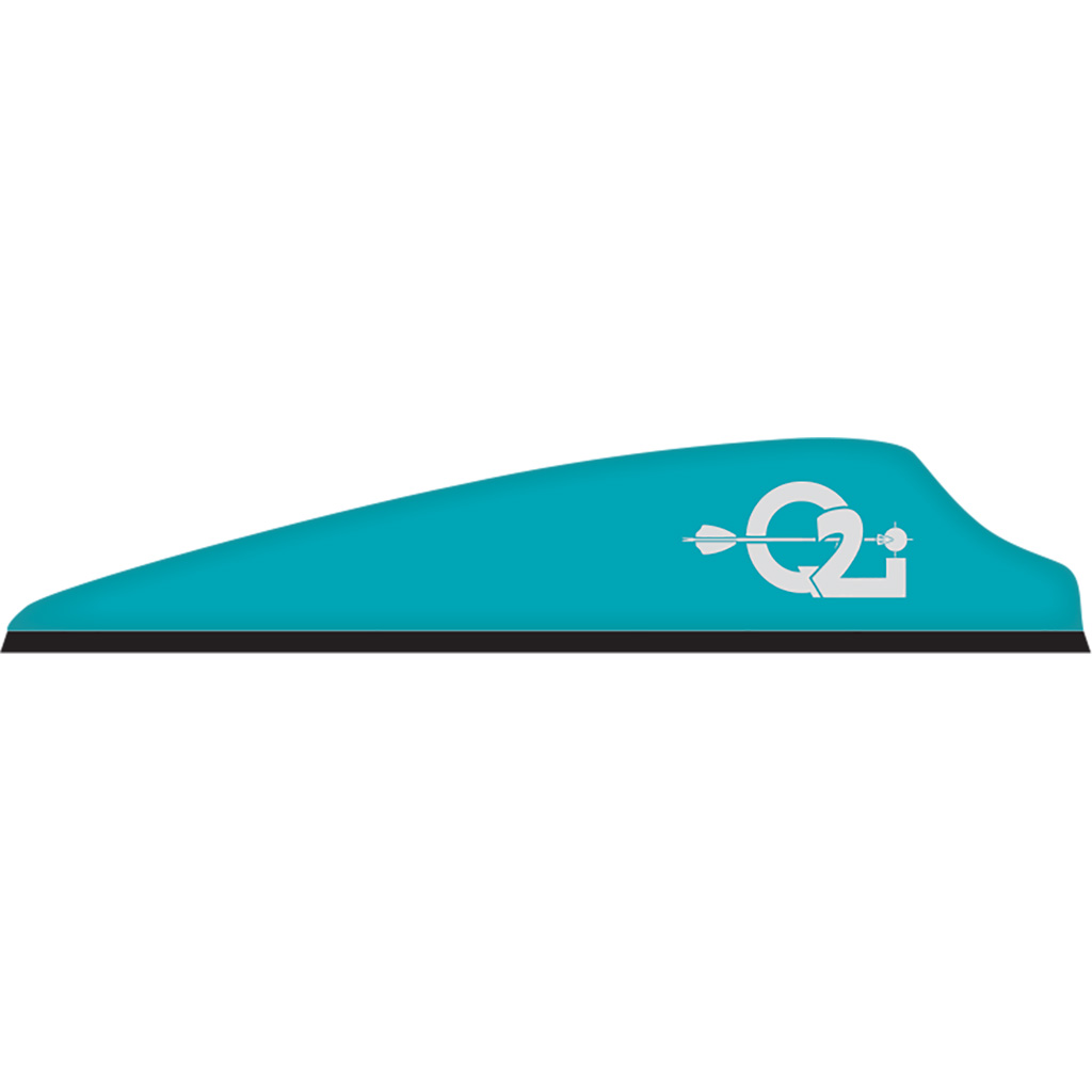 Q2i Q070410 Fusion X-II Vanes Teal 3" 100pk Lightweight Aerodynamic