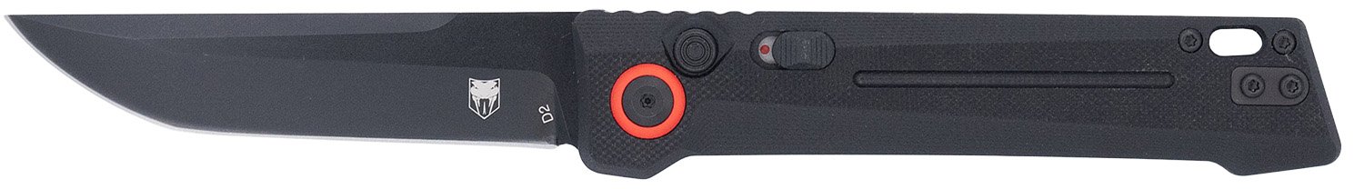 Buy CobraTec CTIFRBLK Inferno Black Auto Knife D2 Tanto Blade online