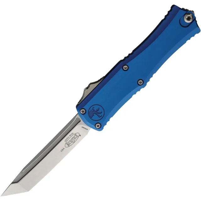 Microtech Hera II Mini 2.96 In OTF Stonewash Blue ALU Hndl