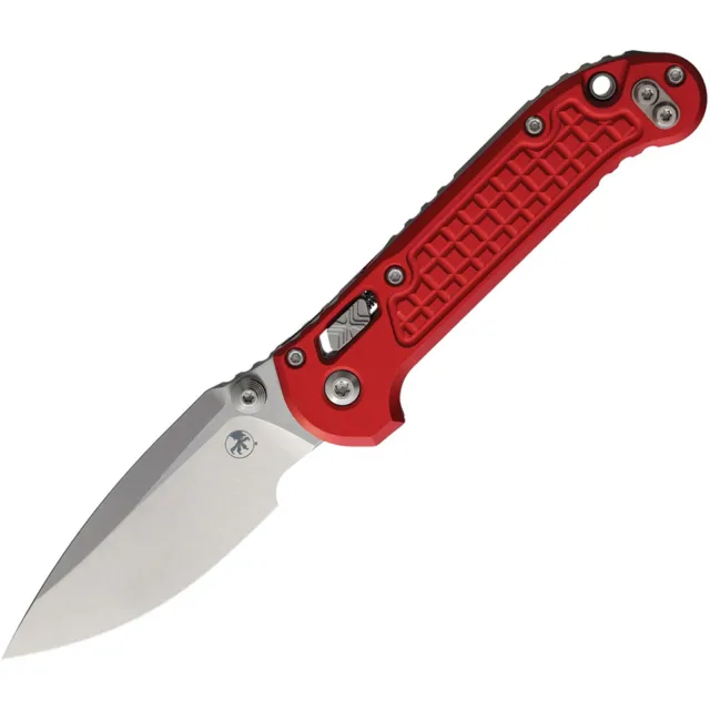Microtech LUDT G3 3.5 In SE Stonewash Red Aluminum Handle Ram-Lok