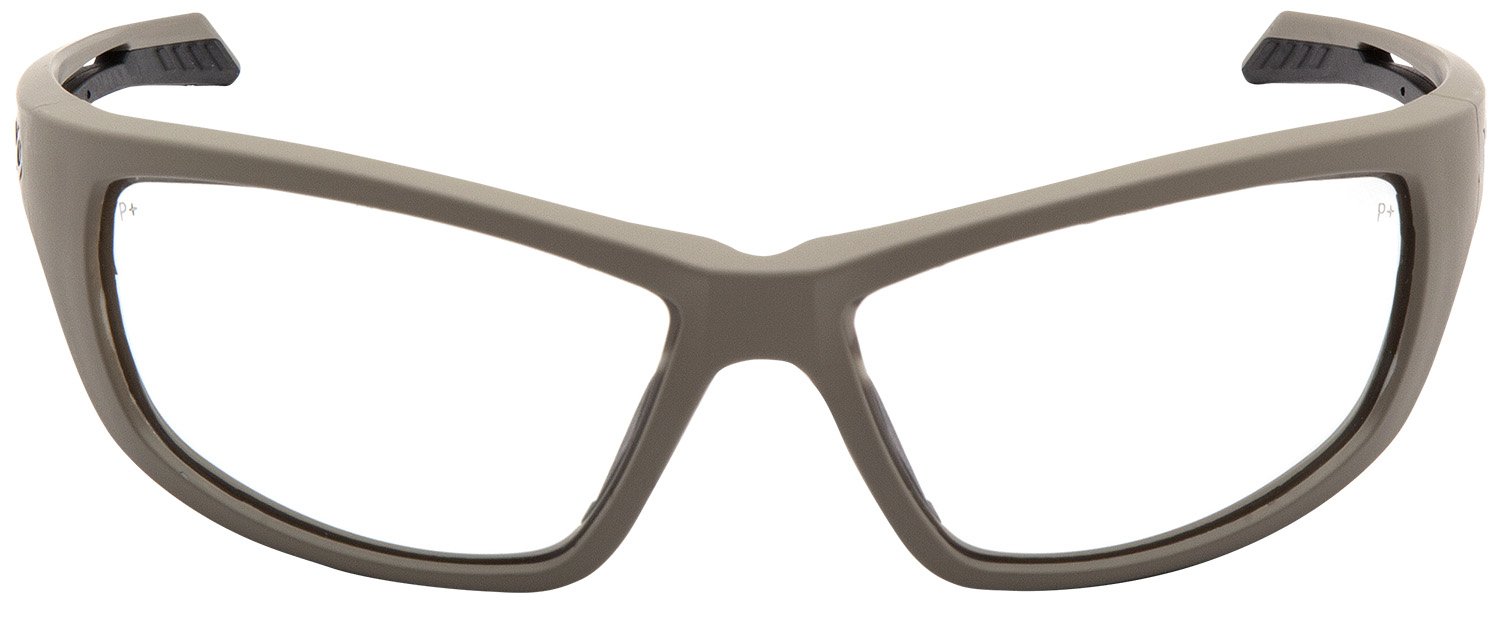Pyramex VGST1310T Howitzer Glasses Clear Anti-Fog Lens Tan Frame