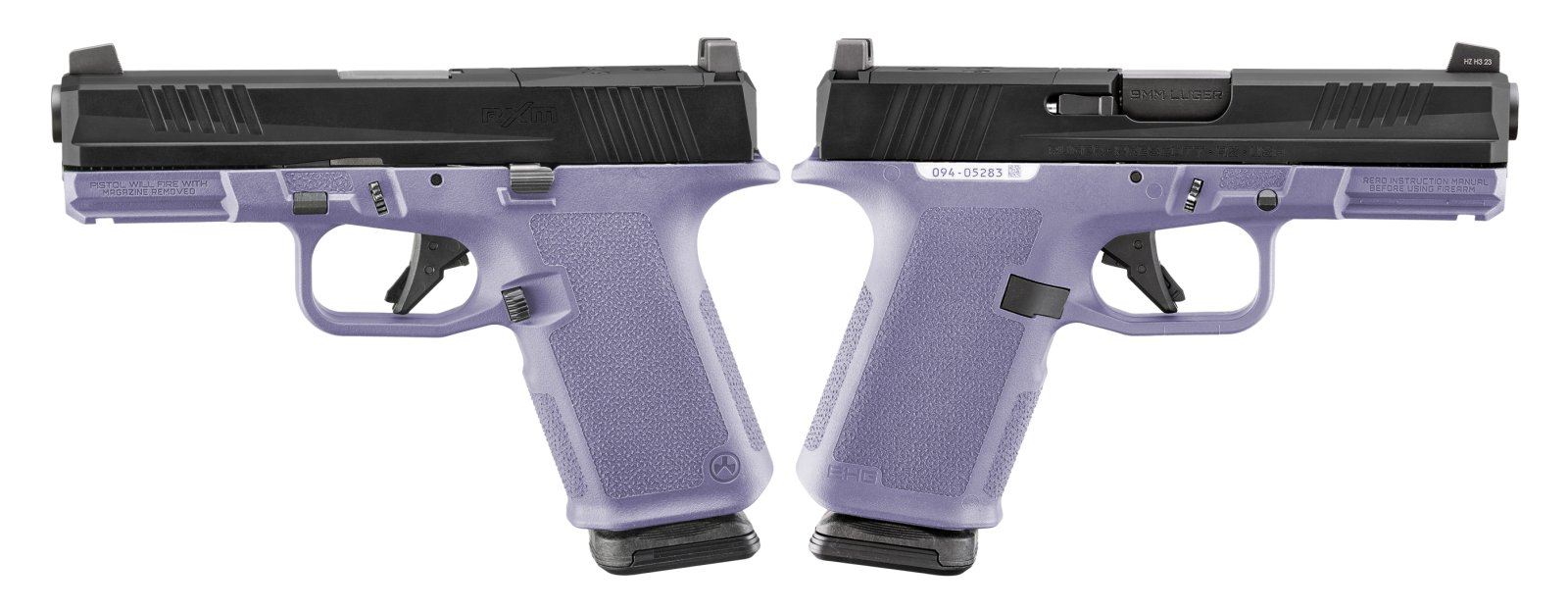 RUGER RXM 9MM PISTOL 4" BBL CRUSHED ORCHID PURPLE MAGPUL EHG, O.R. 2-15RD MAGS - ORION EXCLUSIVE