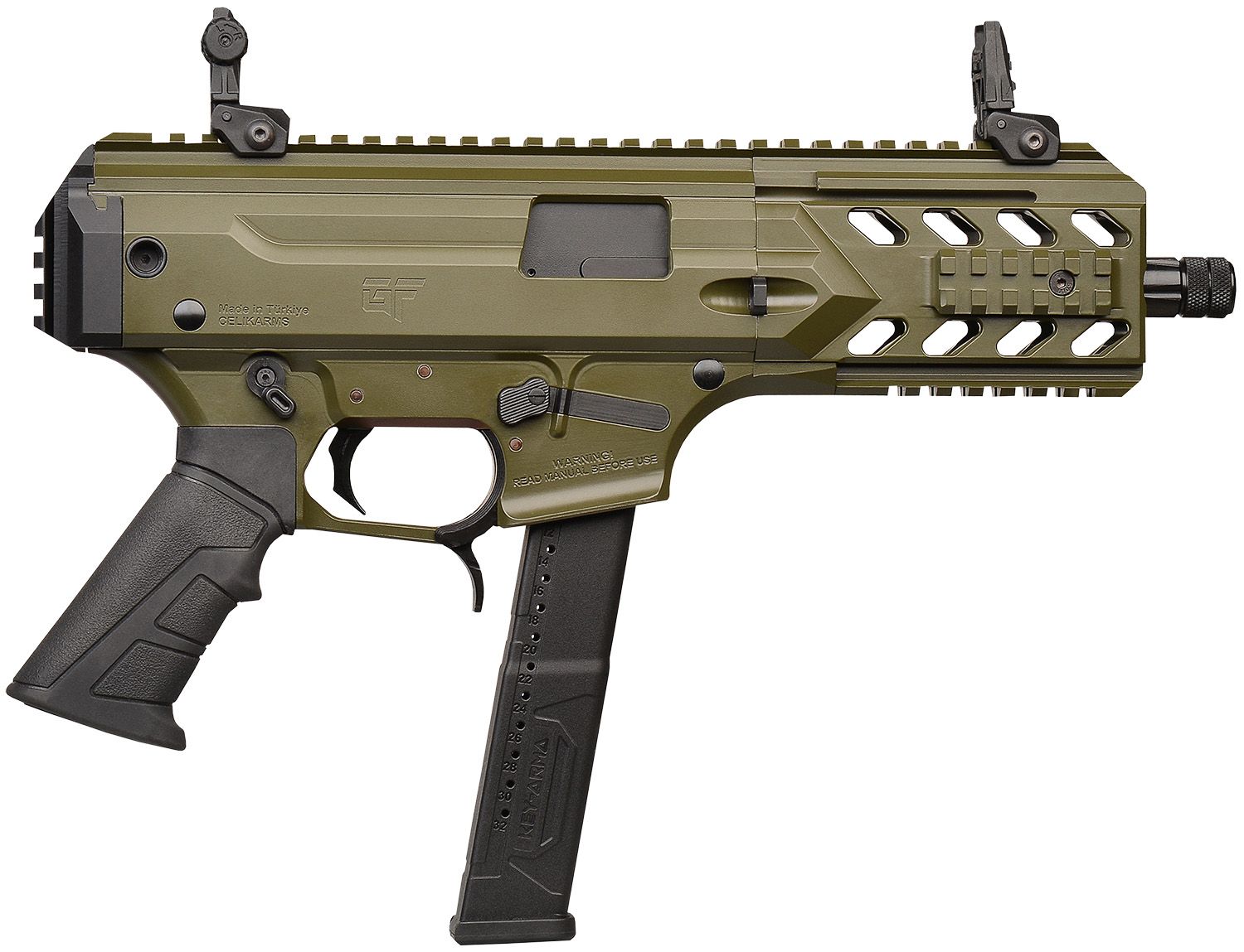 GForce Arms Blade6-ODG 9MM Pistol 33+1 OD Green Cerakote
