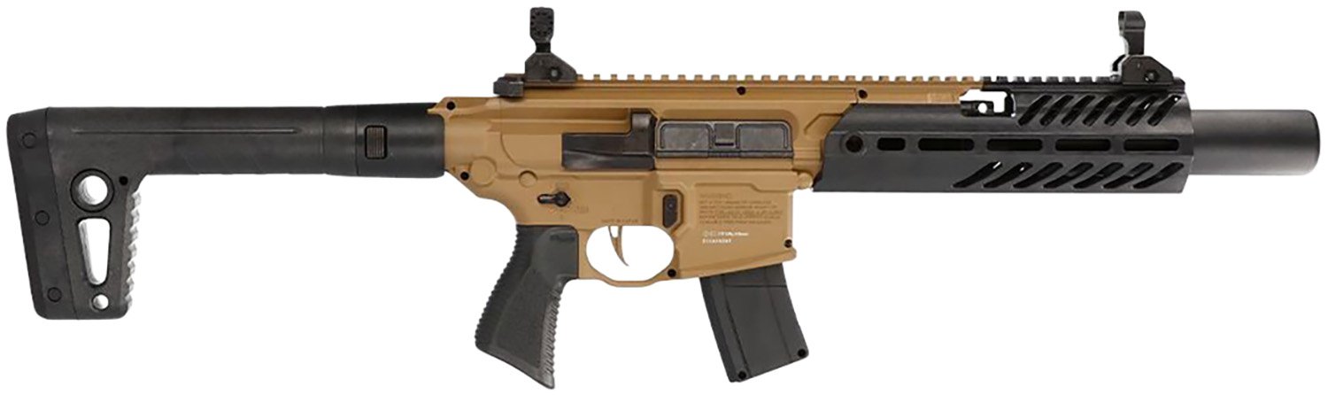 Sig SAUER MCX Canebrake Airgun - 30-Round Magazine, FDE/Black - Sig Sauer - .177 Caliber Pellet