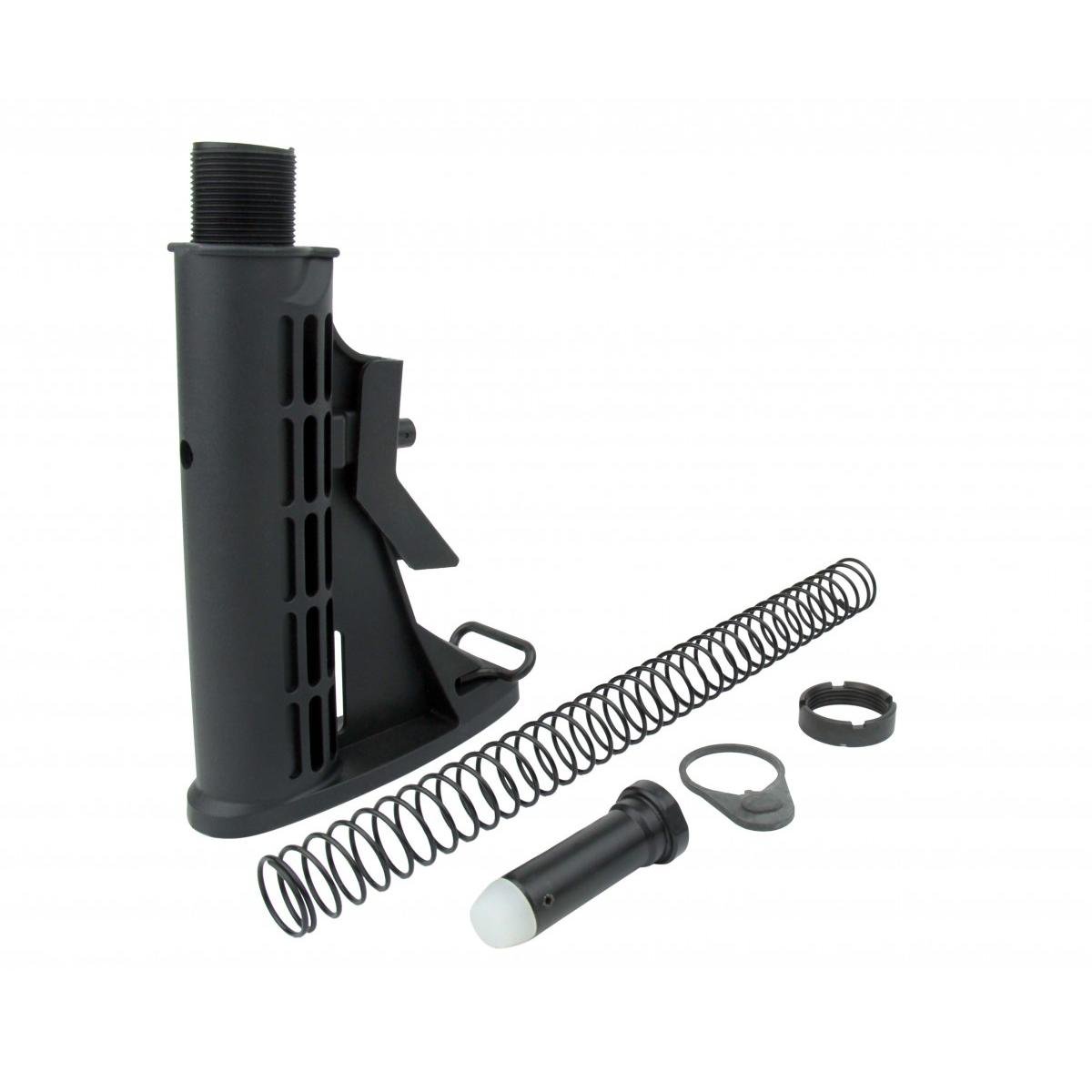 Mil-Spec 6 Position Buffer Tube Kit with M4 Stock, 3.4 oz Buffer, Carbine Spring