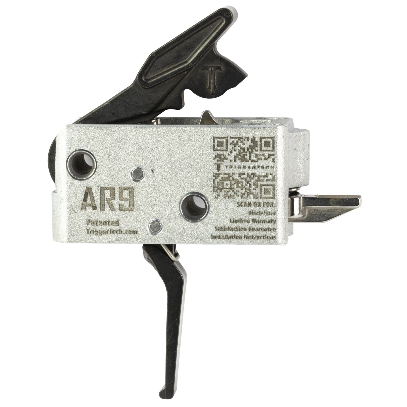 TriggerTech AH9TDB33NNF AR-9 Duty Flat Trigger 3.5 lbs Two-Stage Stainless