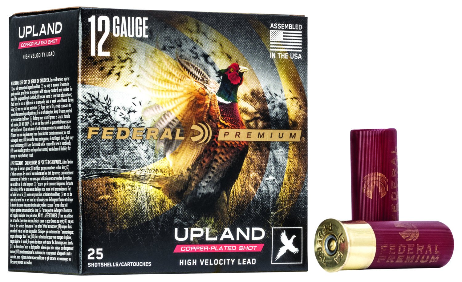 Federal P1284 Premium Wing-Shok High Velocity 12 Gauge 2.75" 1 1/8 oz 1500 fps 4 Shot 25 Bx/10 Cs - Federal Premium Ammunition - 12 Gauge