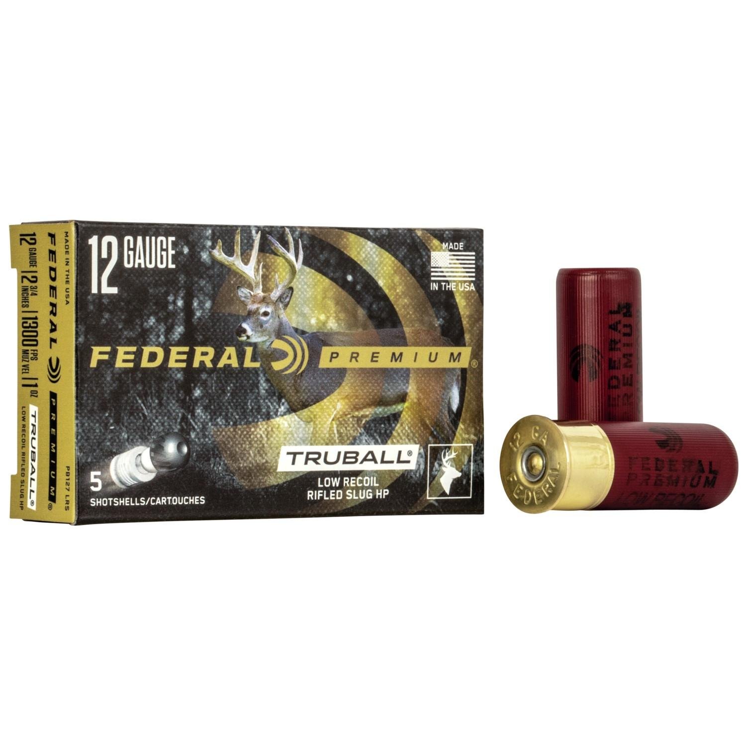 Federal PB127 LRS 12 Gauge 2.75 in 1 oz Rifled Slug 1300 ft/sec 5 Rounds