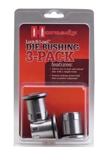 Hornady Lock-N-Load Die Bushing Metal 3 Pack - Quick Change System, Reload Faster, UPC: 090255440935 - Horn Hunter - Multi-Caliber