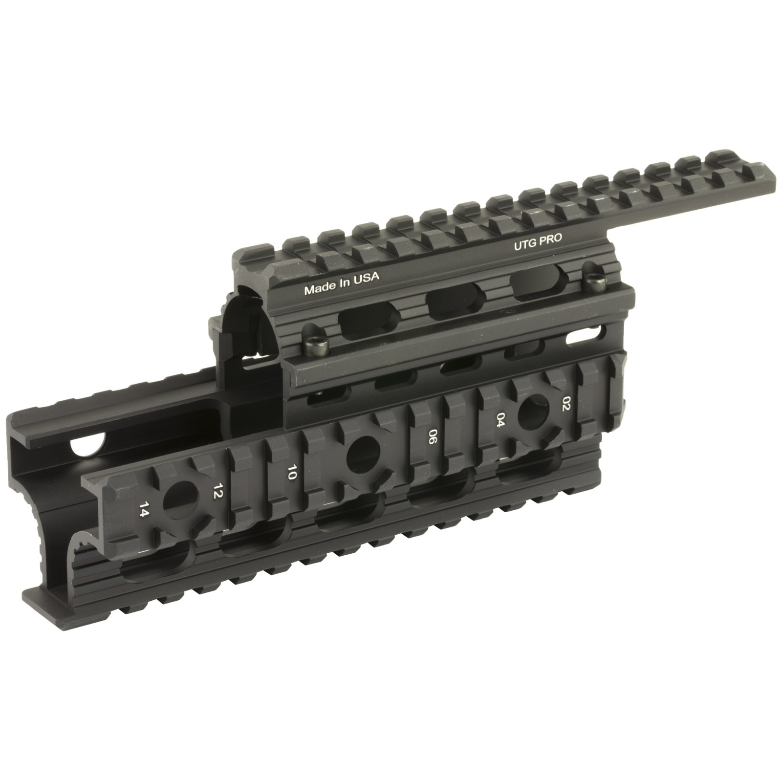 UTG MTU009 Universal AK Quad Rail Handguard, Aluminum, Picatinny Rails
