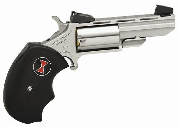 NAA Black Widow Revolver 22 WMR Stainless/Black 2" 5 rd.