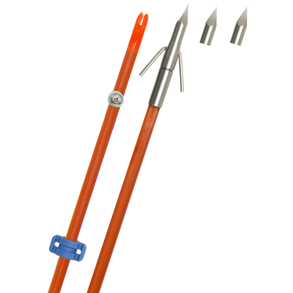 Fin Finder 60852 Raider Pro Bowfishing Arrow, Orange, 5/16"x32", Riptide Point