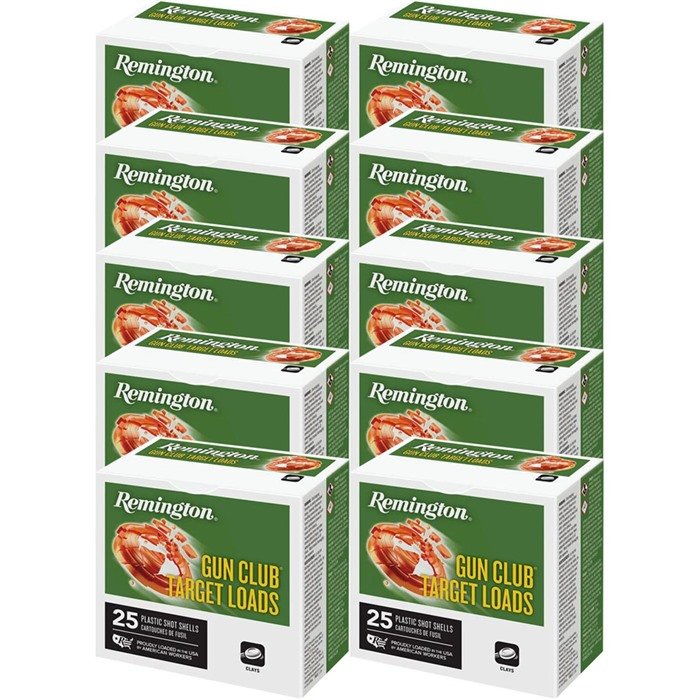 Remington GUN CLUB 12 GAUGE 2-3/4" 1-1/8OZ #7.5 SHOT 250/CASE