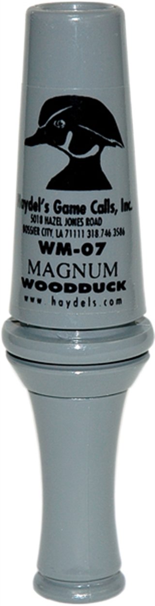Haydel's WM07 Magnum Wood Duck Call Gray Acrylic Single Reed - HAY - DUCKS