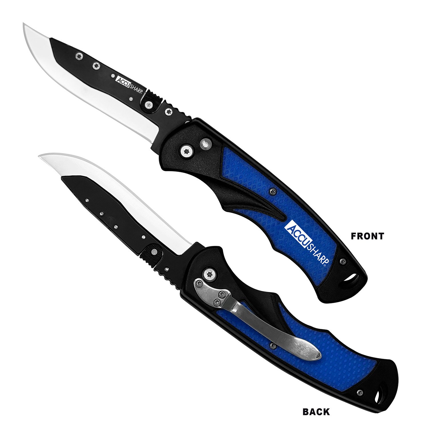 AccuSharp 743C Replaceable Blade Razor 3.50" Folding Plain Stainless... - FPI