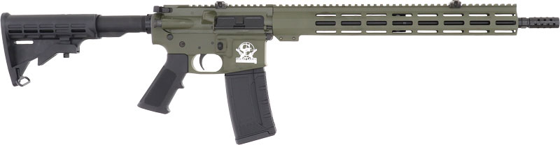 GLFA AR-15 Semi-Automatic Rifle, .223 Wylde Caliber, 16-inch Heavy Barrel, 30-Round Magazine, Olive Drab Green Finish