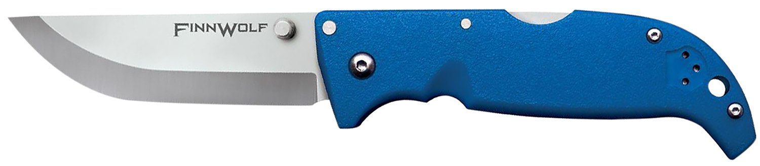 Cold Steel CS20NPG Finn Wolf 3.5" AUS-8A Blade Blue Handle Folding Knife - Cold Steel - STRAIGHT BACK