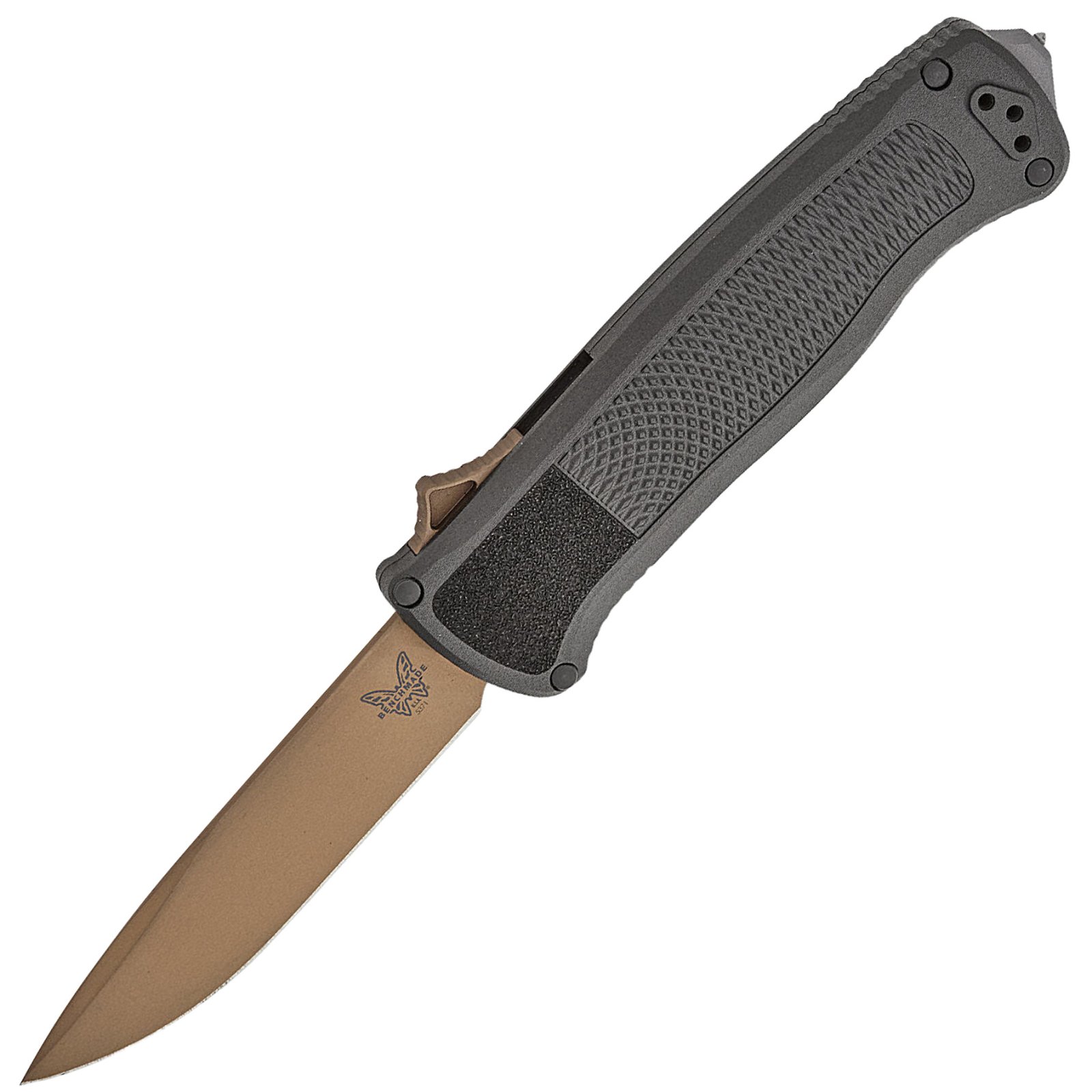 Buy Shootout Auto OTF 3.5" Drop Point FE Blade Graphite Black CF-Elite w/ Carbide Glass Breaker Handle online