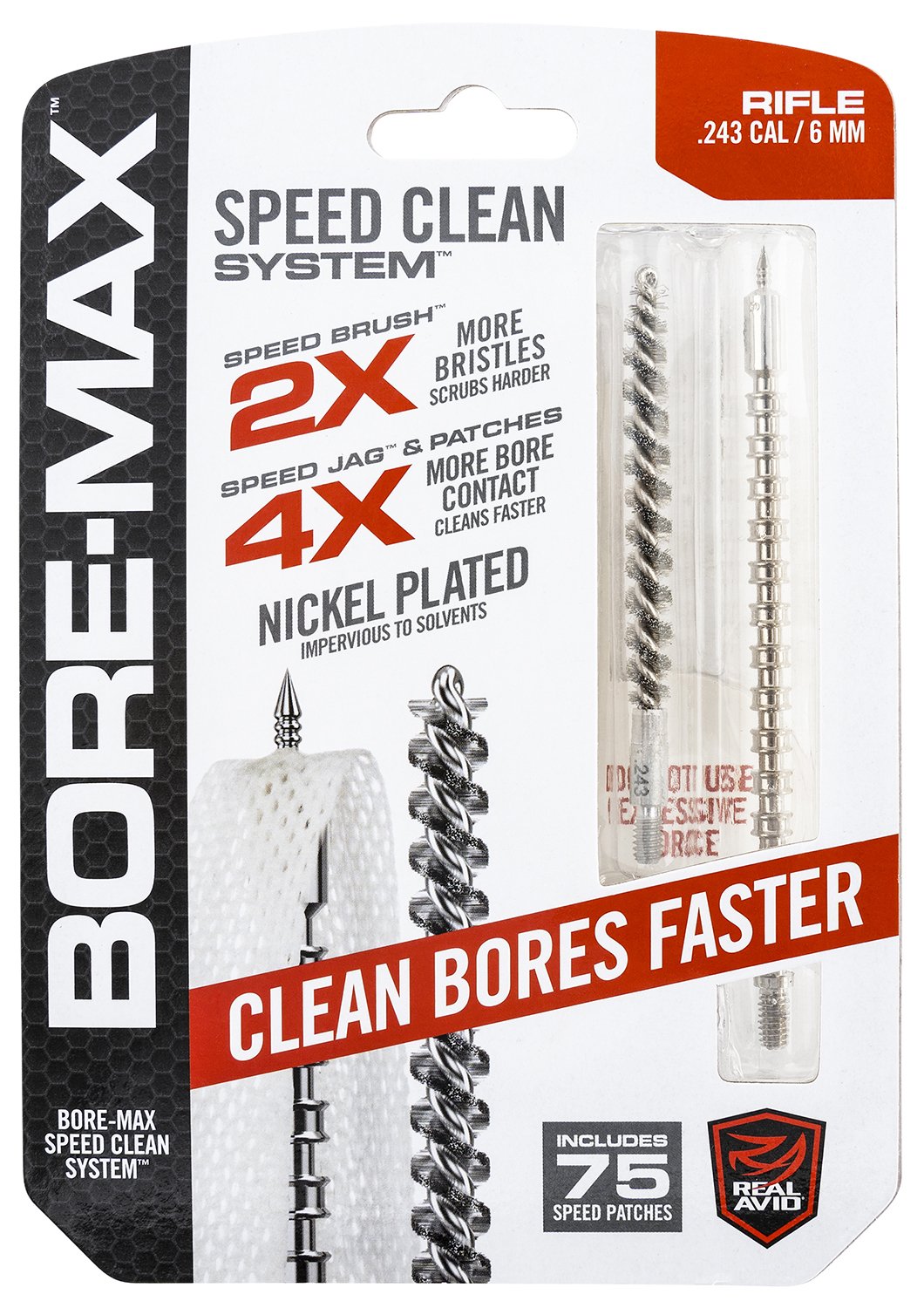 Real Avid AVBMSET243 Bore-Max Speed Clean Upgrade Set 243 Cal Rifle - Real Avid - 6mm