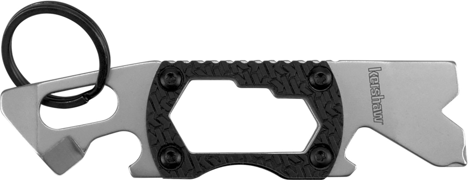 Kershaw 8810X PT-2 Silver 3CR13 Steel Bead Blasted Fixed 3.25" Long Black K Textured Glass-Filled Nylon Handle - Kershaw - DROP POINT W/RECURVE