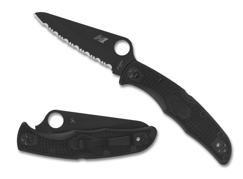 Spyderco C91SBBK2 Pacific Salt 2 Black Blade Folding Knife