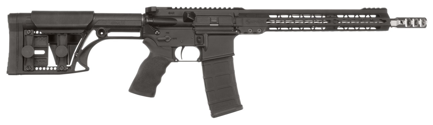 Armalite M-15 Competition .223 Wylde/5.56 Semi-Auto Rifle, 13.5" Stainless Steel Barrel, Adjustable MBA-1 Stock, Timney 4lb Trigger, Raptor Charging Handle - Armalite - 223 Rem/5.56NATO