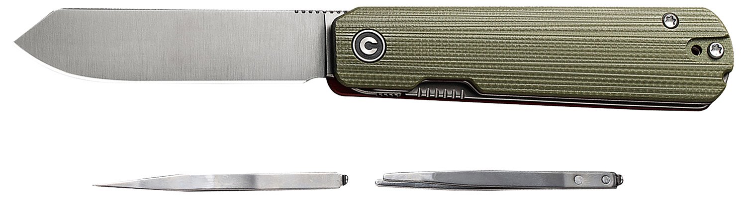 Civivi C21004B-1 Sendy Green/Red G10 Tweezers & Toothpick Nitro-V Blade - CIVIVI - SPEY POINT