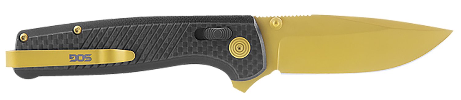 SOG TM1033-BX Terminus XR LTE Gold 2.95" CPM-S35VN Carbon Fiber Knife - SOG - CLIP POINT