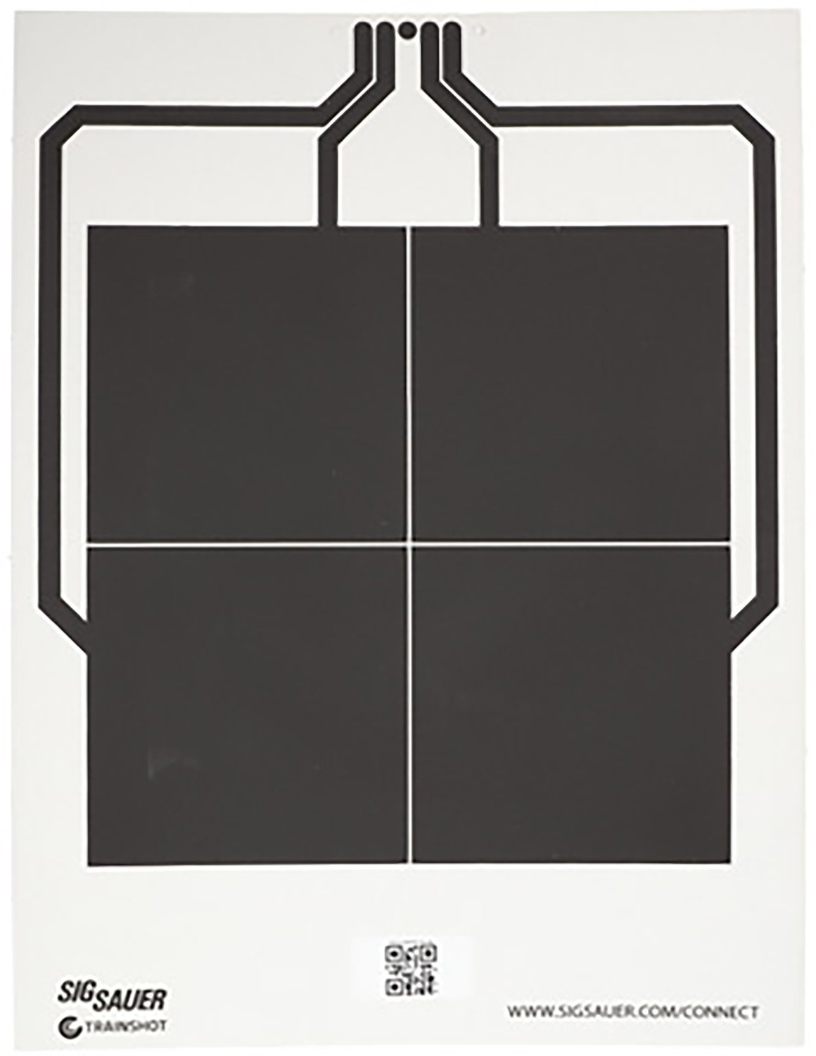 Sig Sauer SCT356 T300 4 Square Hanging Target Black/White