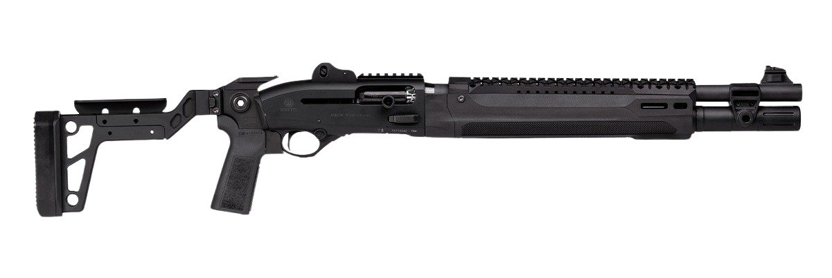 Langdon Tactical Tech LTT1301HBCFBLK Beretta 1301 3" 7+1 18.50" Black Heat Shield Barrel, Black Anodized Aluminum Receiver, Black Chisel Folding Synthetic Stock, Beretta Patrol Forend - LTT - 3"