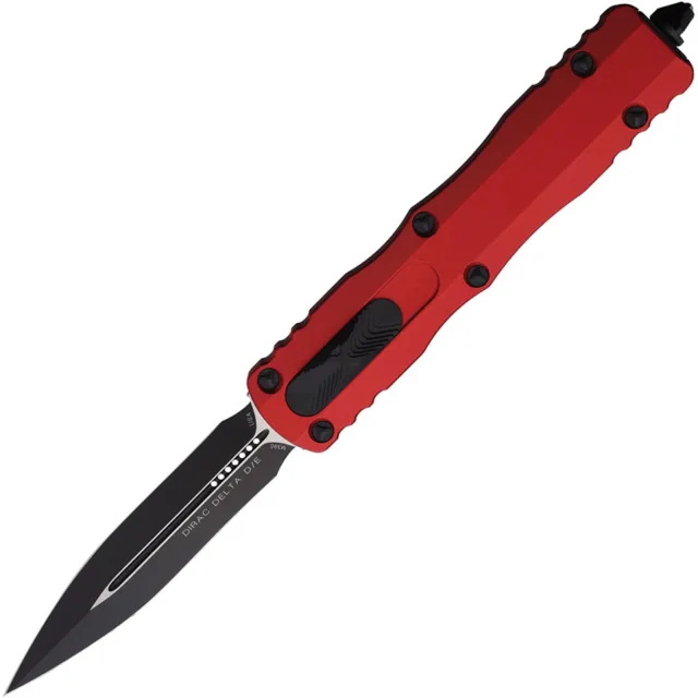 Microtech Dirac Delta 227-1RD 3.79 In DE Black Red ALU Handle
