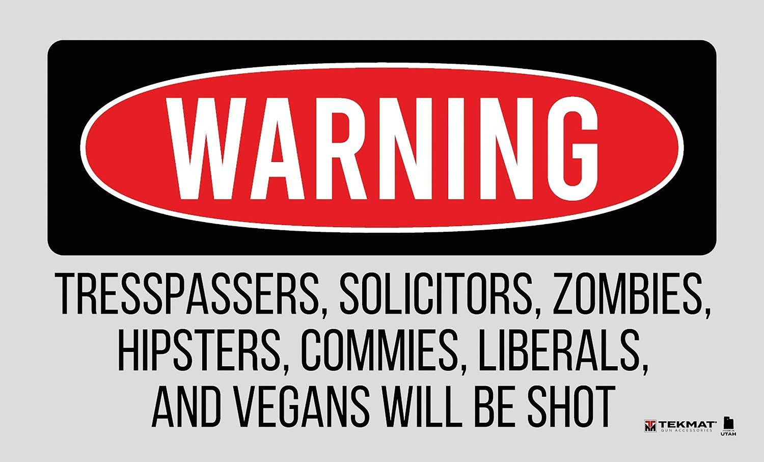 TekMat TEK42TRESPASSERS Trespassers Will Be Shot Door Mat Multi-Color...