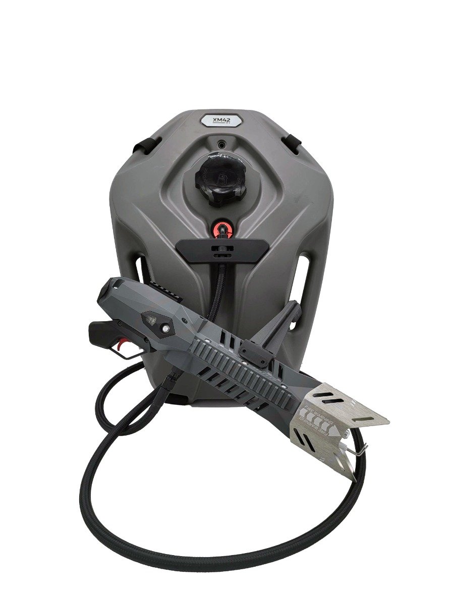 XM42-X Flamethrower with Backpack Tank - STEALTH GRAY XM42-BPT-COMBO-GRAY